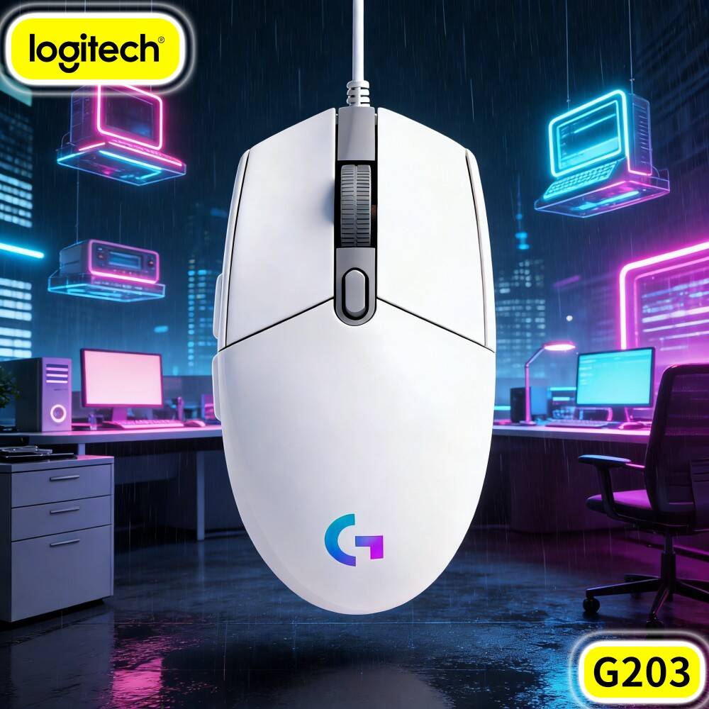 Logitech Mouse G203 - Logitech G203 Mouse Gaming Berkabel dengan
