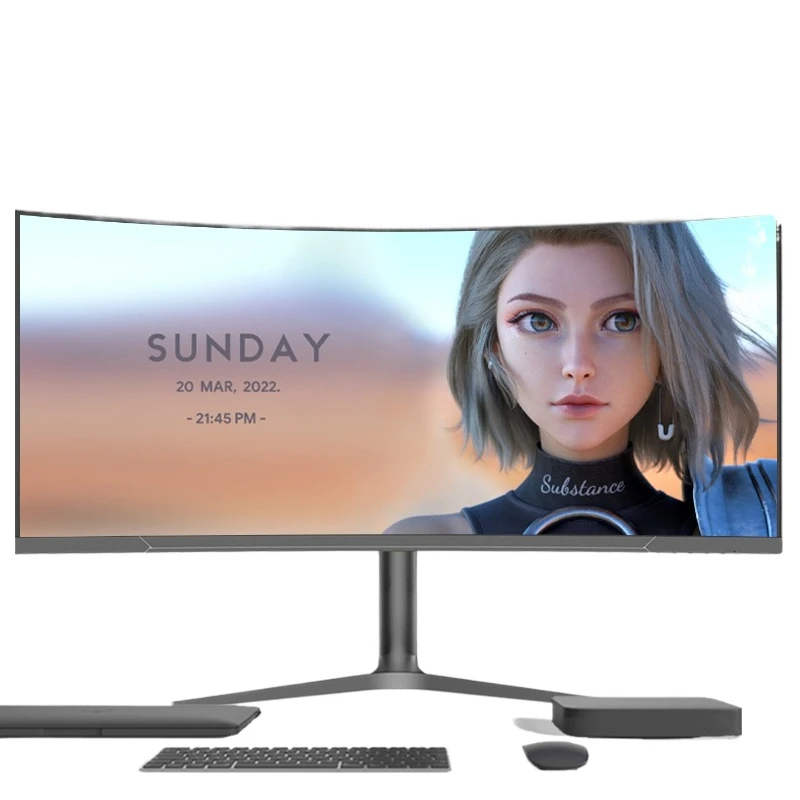 Gaming Monitor Curved - Monitor Komputer Lengkung 32 Inci Layar