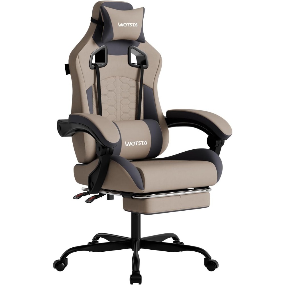 Gaming & Esports District - Kursi Gaming Ergonomis dengan Pijatan, Sandaran