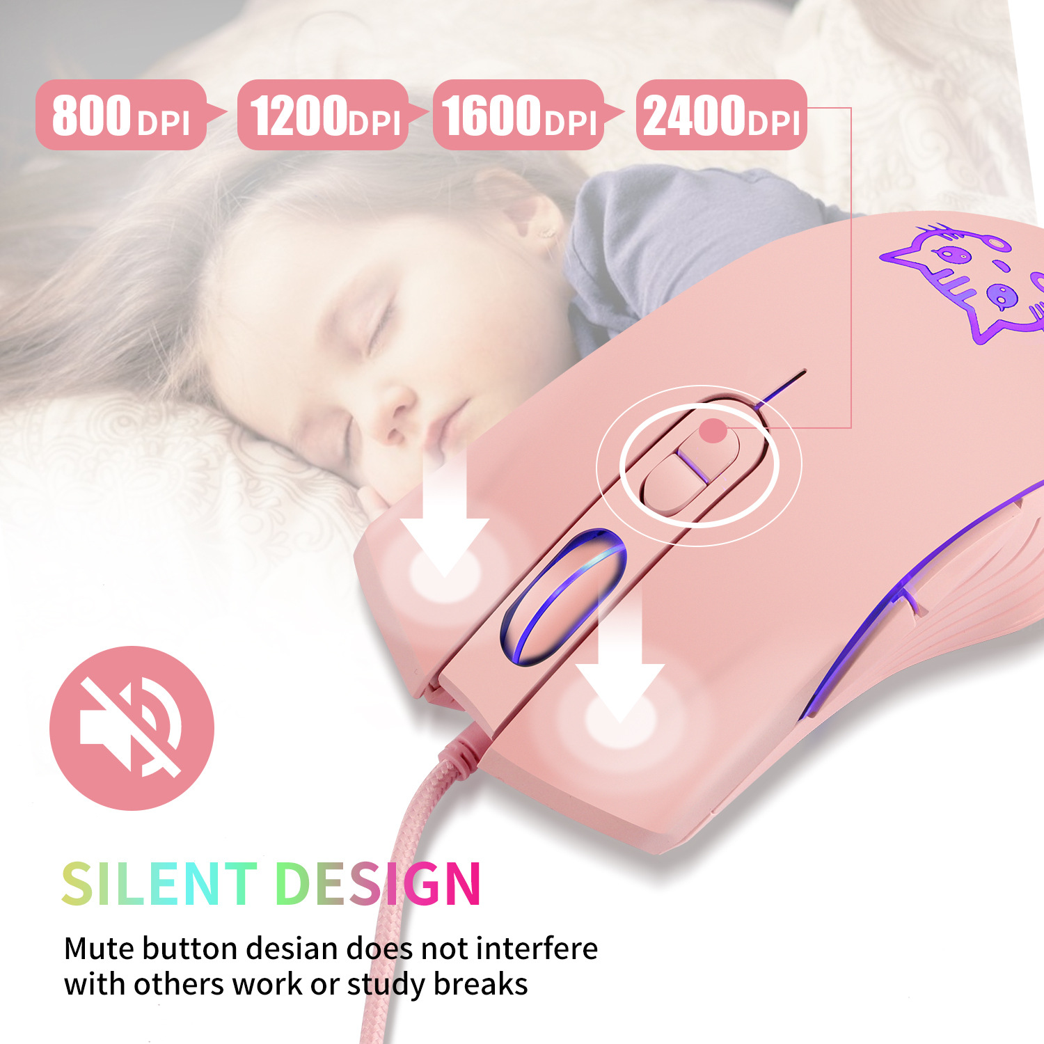 Mouse Gaming berkabel USB, Mou - Esports Gaming Maus ulasan dan harga