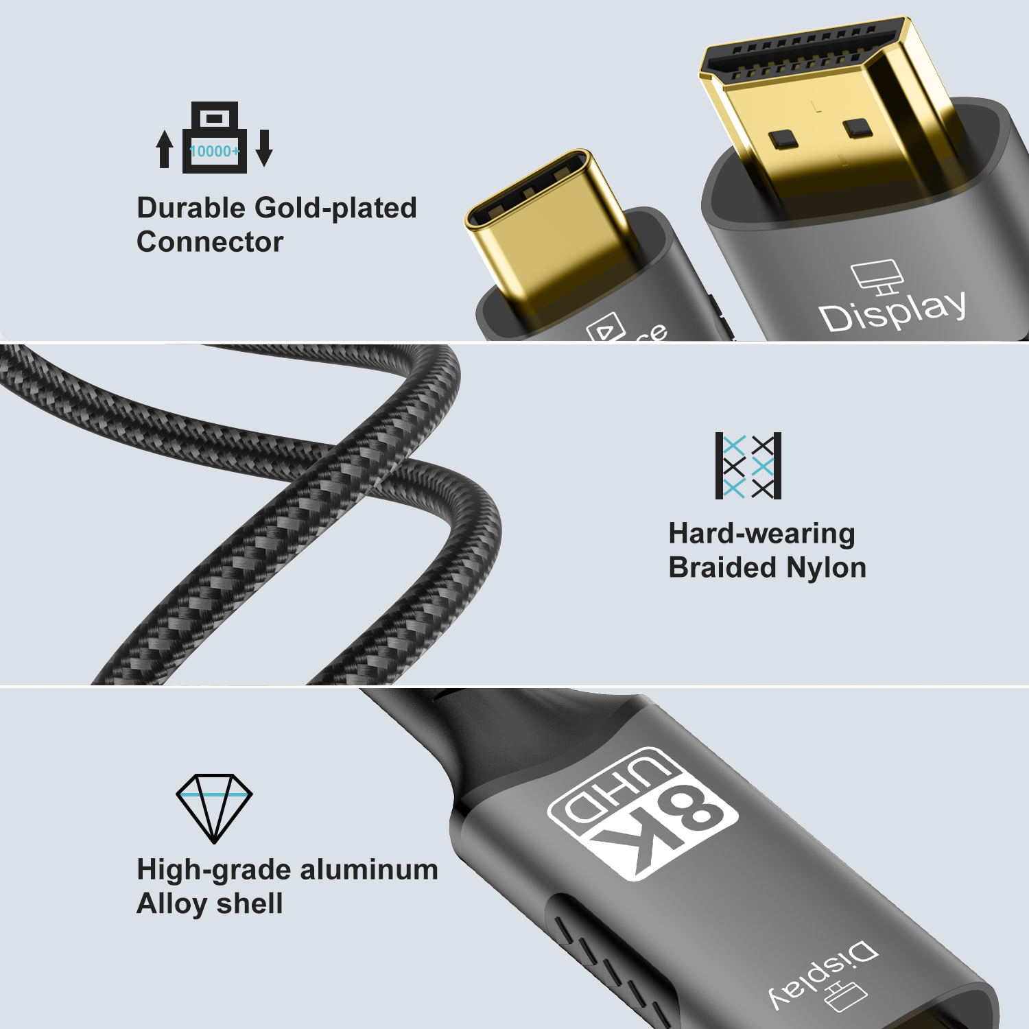 Kabel 8K Tipe C ke HDMI 2.1 32 - Esports Gaming Bundle ulasan dan harga