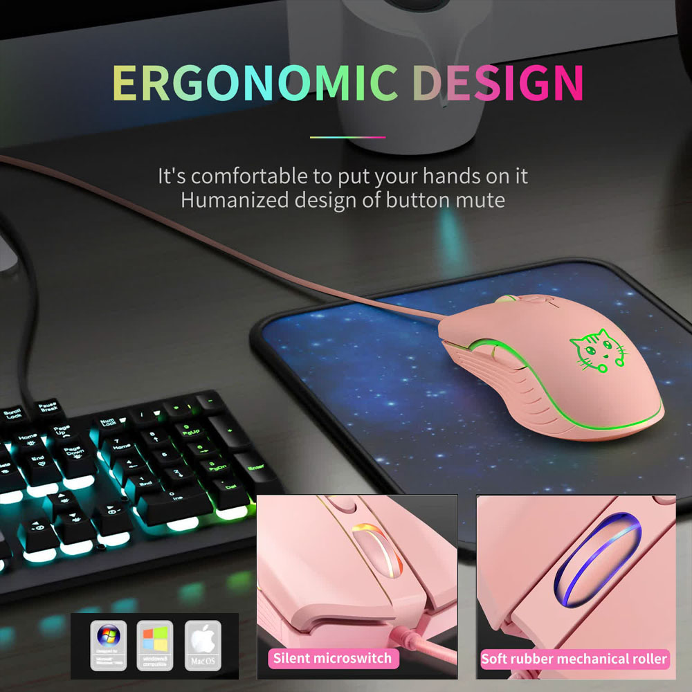 Mouse Gaming USB Berkabel Komp - Esports Gaming Maus ulasan dan harga