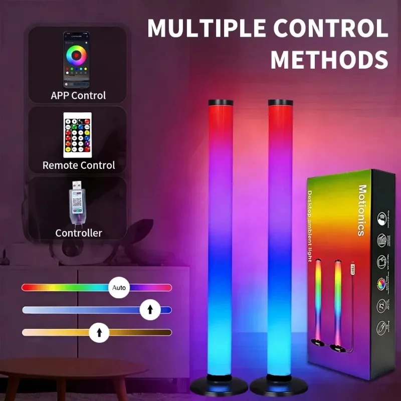 2PCS Lampu Lantai RGB 120CM, L - Esports Gaming Setup ulasan dan harga