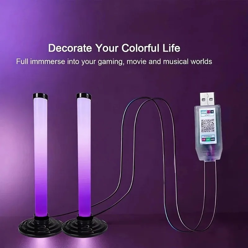 2PCS Lampu Lantai RGB 120CM, L - Esports Gaming Setup ulasan dan harga