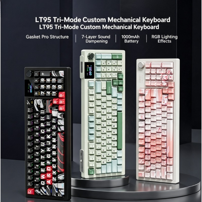 Keyboard Mekanis Tri-mode LT95 - Esports Gaming Setup ulasan dan harga