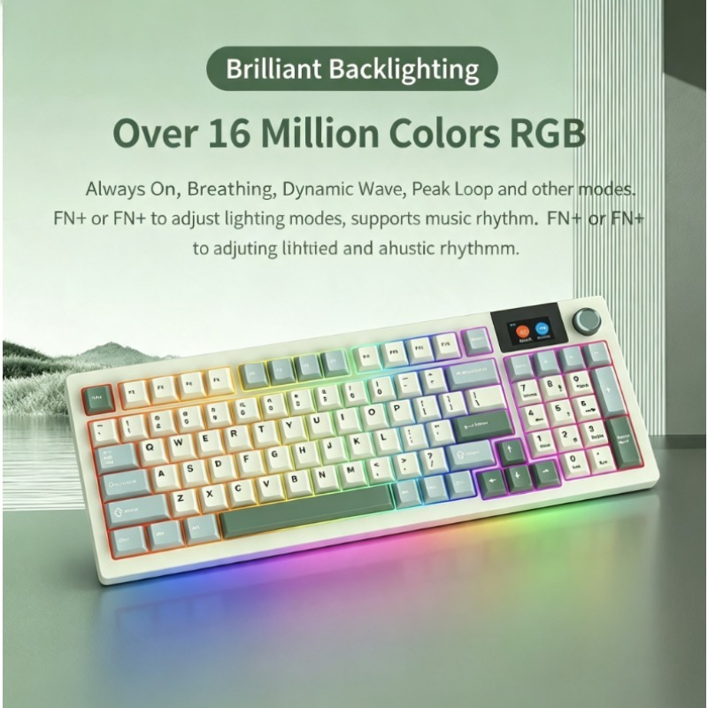 Keyboard Mekanis Tri-mode LT95 - Esports Gaming Setup ulasan dan harga